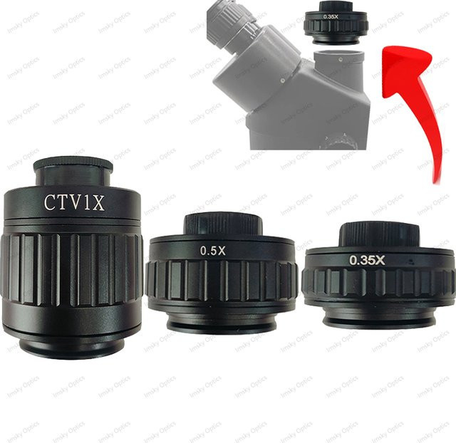 VBNM C-Mount Adapter Ring für Trinokular Stereo Mikroskope mit 38mm Schnittstelle in Schwarz - Bild 1