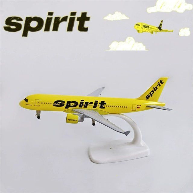 ZOCO Metallflugzeug Spirit A320 im Maßstab 1:300, statisches Modellflugzeug für deine Sammlung, Länge: 20 cm - Bild 1