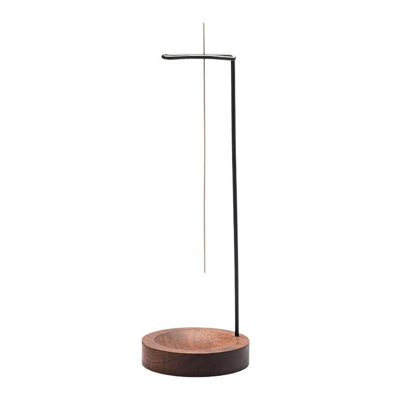 SheyIn Räucherstäbchenhalter aus Holz und Metall mit Aschefang-Design für Meditation und Spa - Bild 3