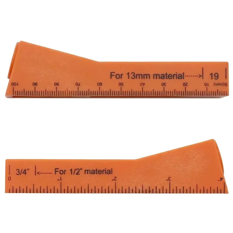 GDART 15-teiliges Taschenloch-Schablonen-Set in Orange mit Winkelbohrlehre und Positionierer für den Schrankbau und Tischlerarbeiten - Bild 3