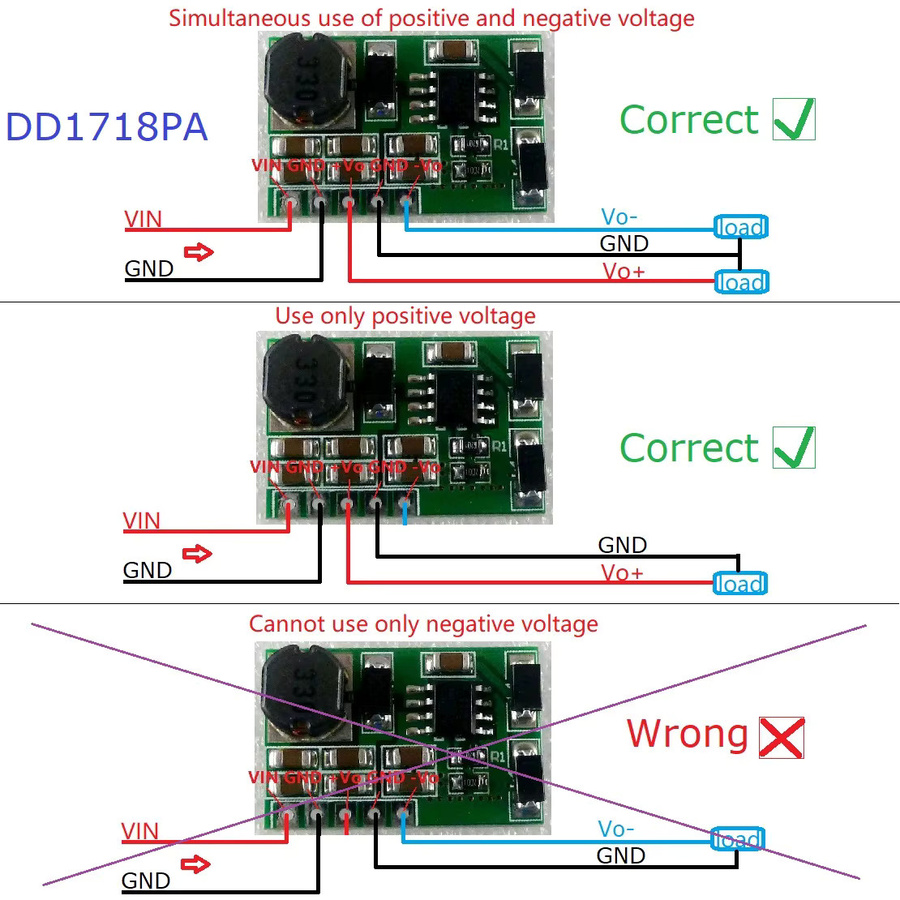 eletechsup DD1718PA Dualer DC Step-up Boost Konverter Modul für Positiv- und Negativ-Stromversorgung in Grün - Bild 3