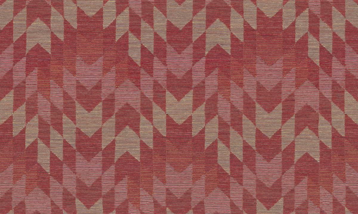 Arte Wallpaper Copán 50542 mit geometrischem Abstract-Muster in Rot und Textiloptik - Bild 1
