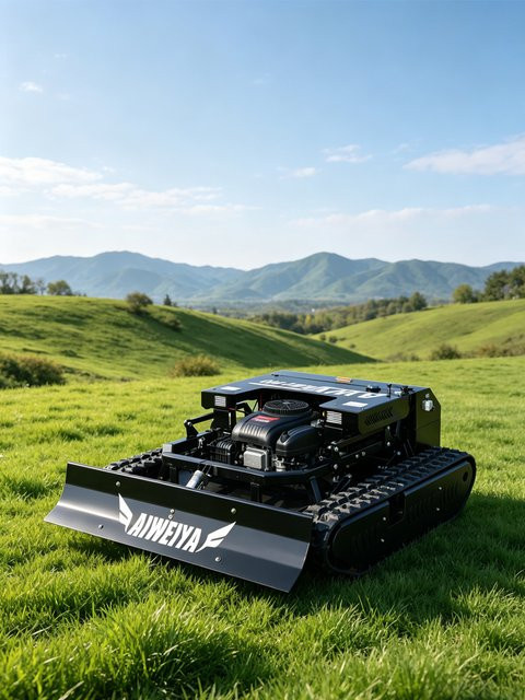 AIWEIYA RC Crawler All Terrain Slope Rasenmäher mit Kettenlaufwerk in Schwarz - Bild 1
