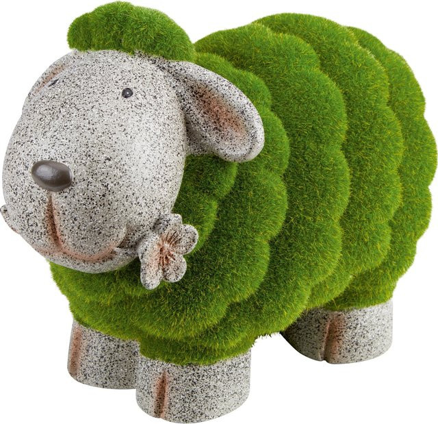Deko-Schaf aus Polyresin und Kunstrasen in Grün, B/T/H: 32 x 16 x 24 cm - Bild 1