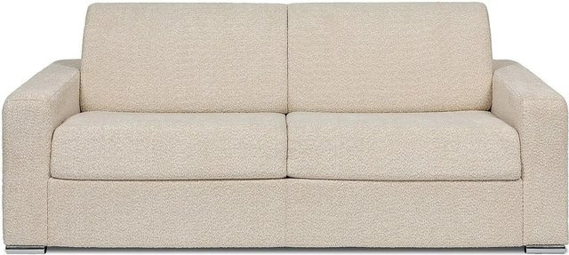 Vente-unique Schlafsofa Calito in Beige mit Bouclé-Stoff, Breite: 216 cm - Bild 1
