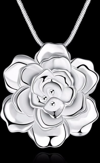 Lekani Halskette Lotus, 925 Silber, 45 cm, Damen - Bild 1