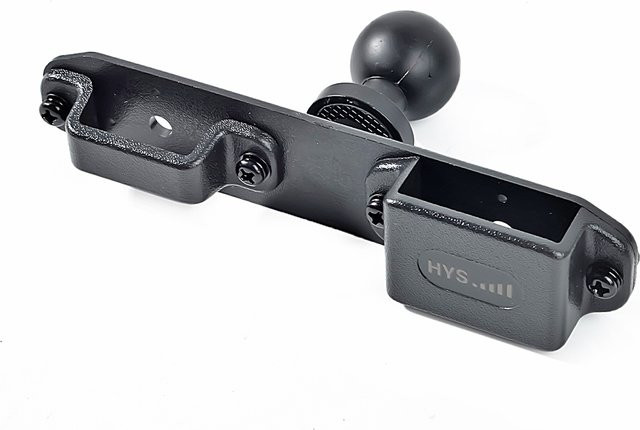 RUNUPTOP Universelle Funk-Mikrofonhalterung mit 25-mm-Kugeladapter und Doppelsockel-Arm in Schwarz - Bild 1