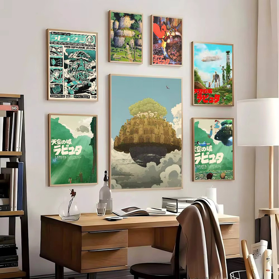 Selbstklebende Wandkunst Laputa Castle HD Wanddekoration in Mehrfarbig - Bild 3
