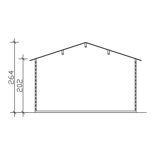 SKANHOLZ Gartenhaus Trondheim aus Holz in Beige, B/H/T: 420 x 264 x 380 cm - Bild 2