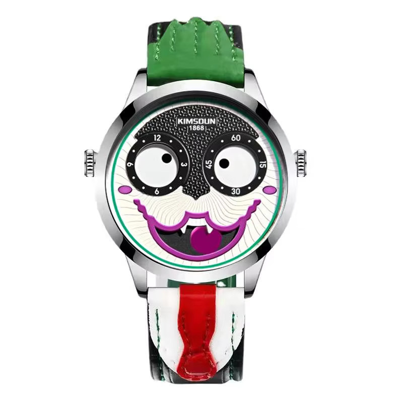 KIMSDUN Armbanduhr Quarz, Lederarmband, mehrfarbiges Zifferblatt, Herren - Bild 7