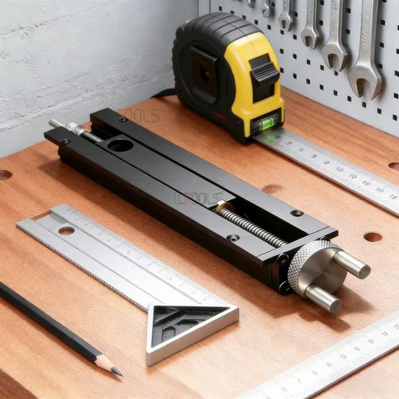 LTOOLS Präzisions-Schraubstock aus Aluminiumlegierung für die Holzbearbeitung, Schwarz, 20mm Loch - Bild 5
