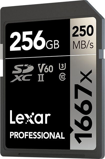 Lexar Professional SDXC UHS-II V60 Speicherkarte 1667x 64GB Schwarz - Bild 1