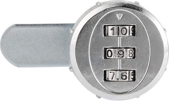Neoglint Mechanisches 3-stelliges Zahlenschloss in Chrom und Grau, Durchmesser: 20 mm - Bild 1