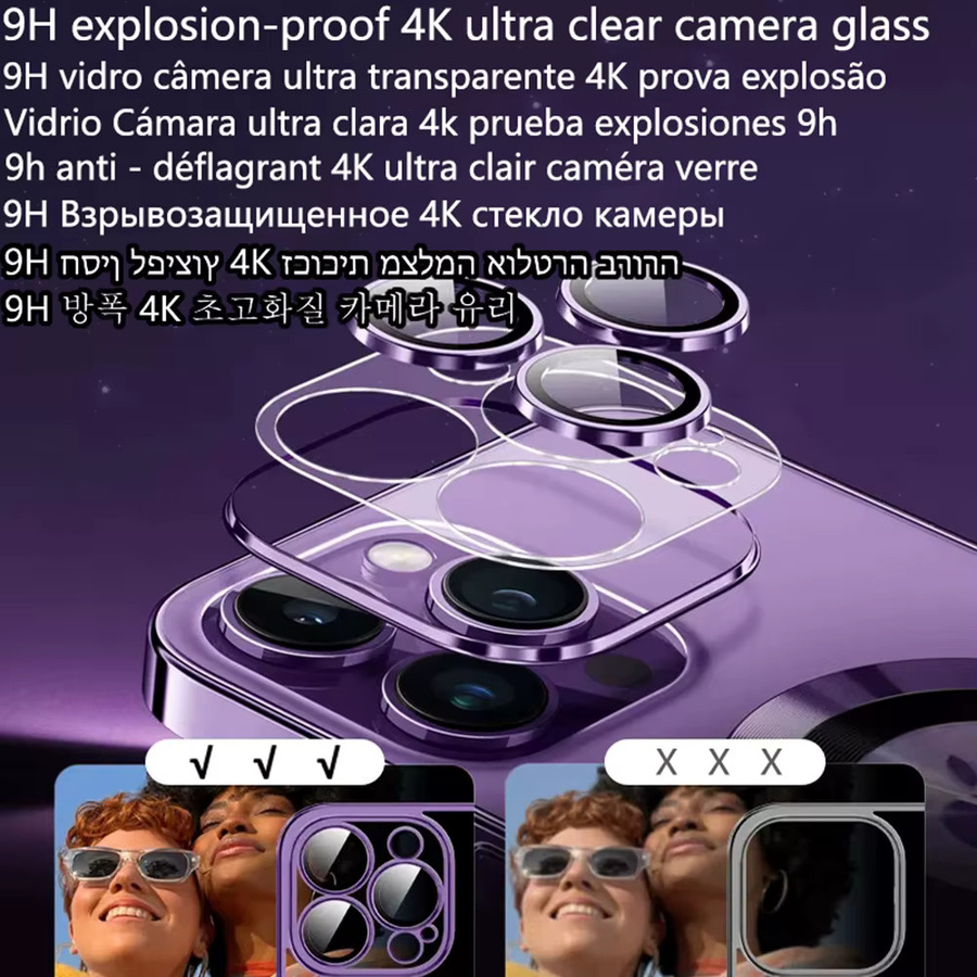 Apple MagSafe Schutzhülle mit Lupe und Glaslinse für iPhone 15 Plus, 14 Pro Max, 13, 12 und 11 in Transparent oder Grün - Bild 2