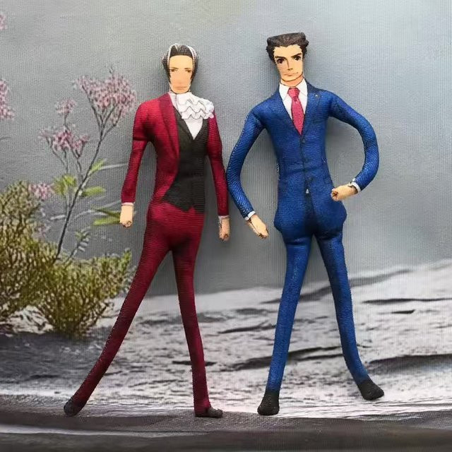 Yiran Health & Beauty Ace Attorney Phoenix Wright Miles Edgeworth Plüschpuppe, 28cm, ab 18 Jahre - Bild 1