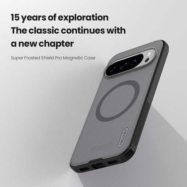 Nillkin Frosted Shield Ultradünne Magnetische Schutzhülle für Google Pixel 10 Pro XL, 10 Pro, 10, 9 Pro XL, 9 Pro, 9 5G in Schwarz - Bild 1