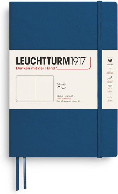 LEUCHTTURM1917 Notizbuch Medium A5 blanko Softcover Indigo - Bild 1