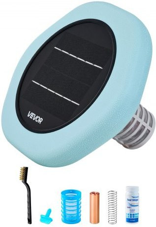 VEVOR Solar-Poolionisator Hexagon mit Kupferanode für bis zu 170343 l, Schwimmender Automatischer Wasserreiniger für chlorfreies Wasser inklusive Bürste und Filter - Bild 1
