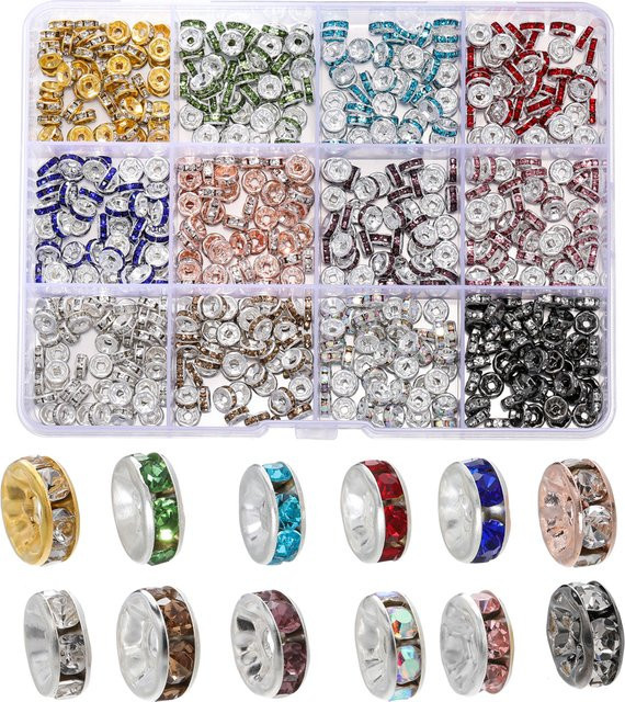 YouYoungDifferent Strass Rondelle Kristall Perlen, 6mm, 8mm, Unisex - Bild 1