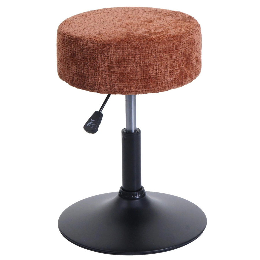 MCW Sitzhocker C22 höhenverstellbar und drehbar mit Chenille-Stoffbezug in Terrakotta, Durchmesser: 37 cm - Bild 3