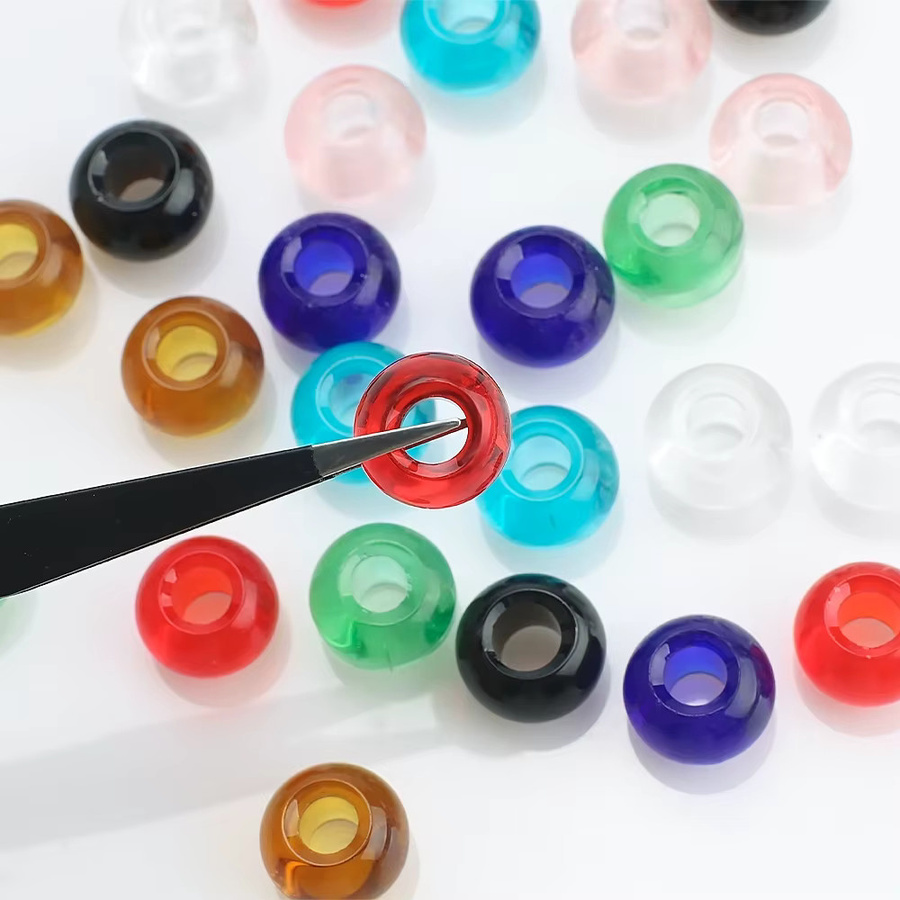 YUANZHIRUN Spacer, Kristall Glas, 10x14mm, Rund - Bild 2