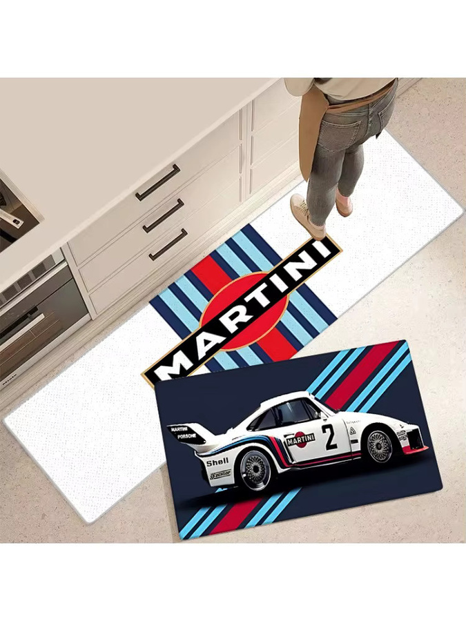 Rutschfeste Fußmatte Racing M-MartiniS von Potdemiel mit sportlichem Fahrzeug-Design, B/T: 60 x 40 cm - Bild 3
