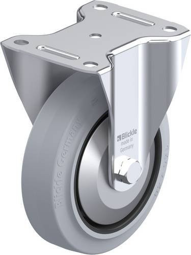Blickle Bockrolle B-POEV 160R-SG-FA in Schwarz-Grau mit 160 mm Rad-Durchmesser und 400 kg Tragfähigkeit - Bild 1