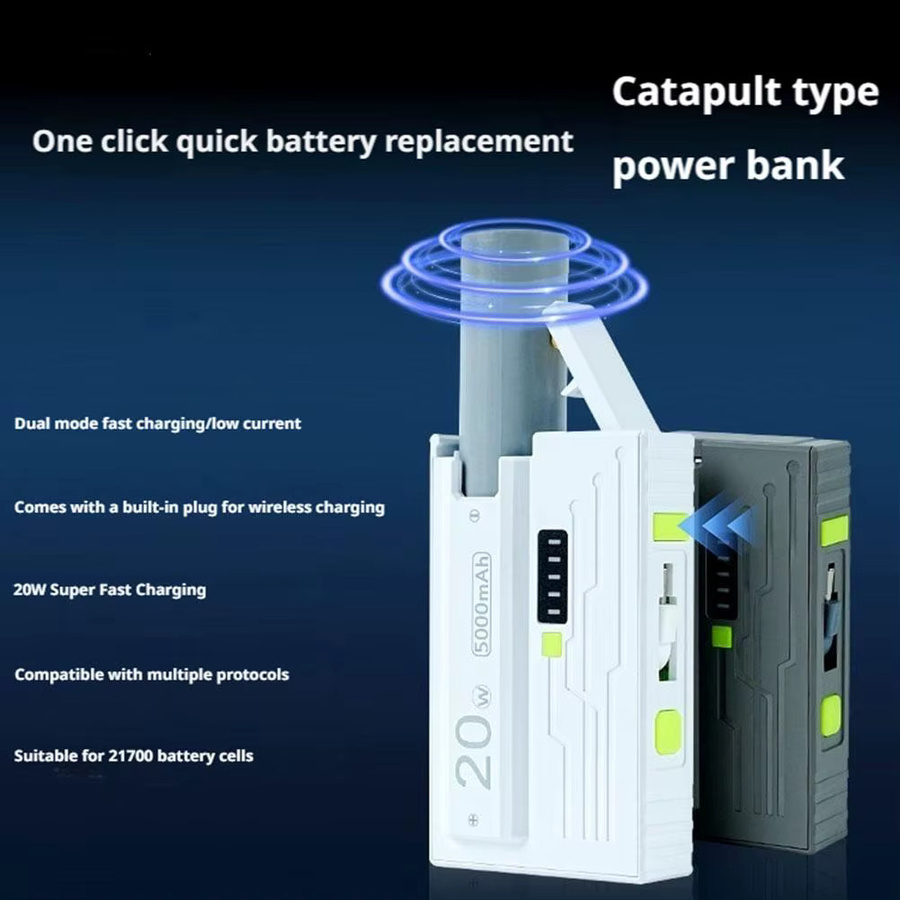 DIY 21700 Batteriekasten Kit für Power Bank mit 20 W Schnellladung in Grau oder Weiß (ohne Batterien) - Bild 3