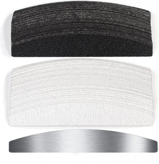 MAFANAILS Nagelfeilen-Set mit Metallgriff, 100/180/240 Körnung, Unisex - Bild 1