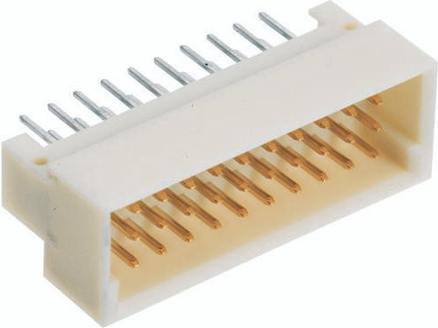 HARTING Messerleiste 09251306590 aus Messing in Weiß mit 3 Reihen - Bild 1