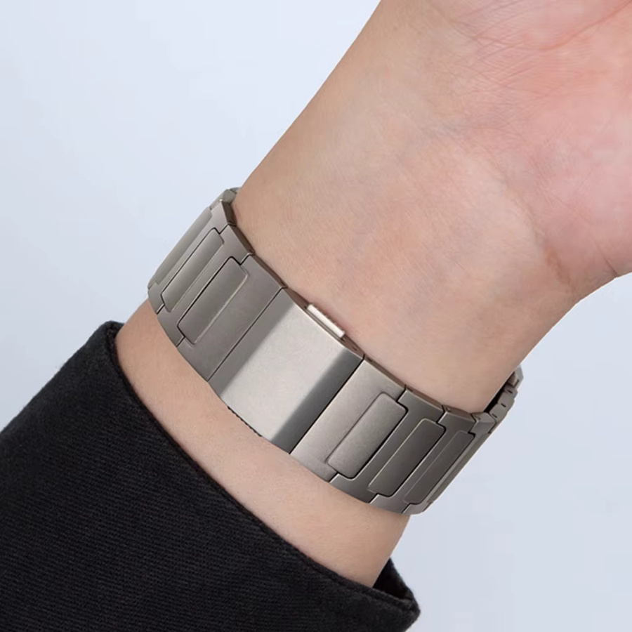 FancyWrist Uhrenarmband Titanlegierung, Edelstahl, Silber, Unisex - Bild 3