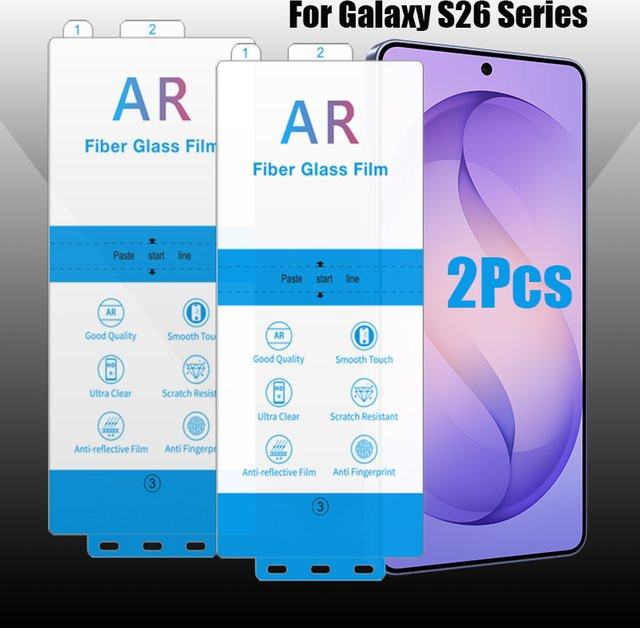 2 Stück AR Anti-Reflection Frontscheibenschutzfolie für Samsung Galaxy S26 Plus und S26 Ultra, transparent, inklusive Installationswerkzeug - Bild 1