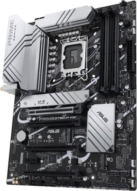 Asus Prime Z790-P WIFI Mainboard ATX mit LGA1700-Sockel, Z790 Chipsatz, DDR5, Wi-Fi und Ethernet/LAN in Schwarz/Silber - Bild 2