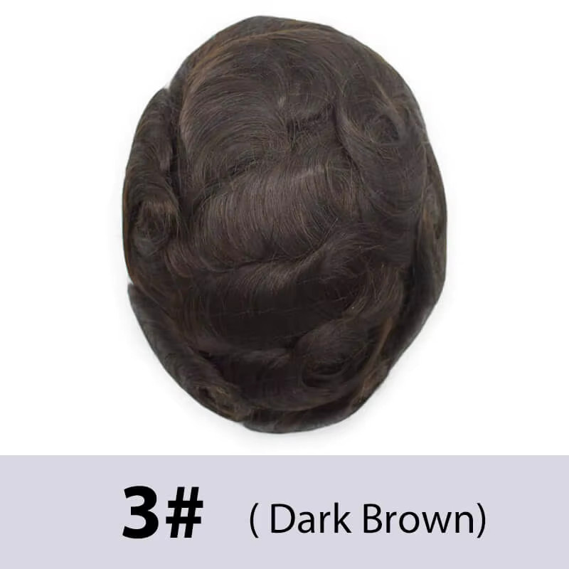 WXMY Haarprothese für Herren, natürliches Echthaar, 15,2 cm - Bild 7