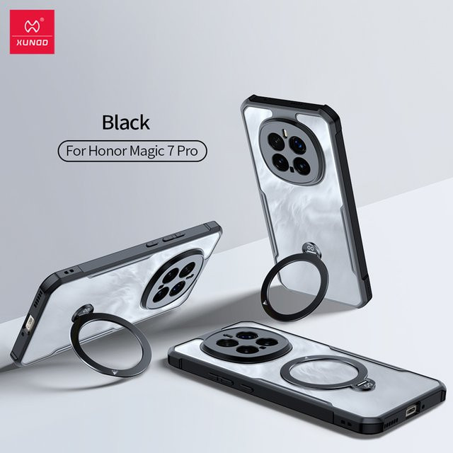 Xundd Schutzhülle für Honor Magic 7 Pro mit Magnetfunktion, Lasermuster und Ringständer, Multicolor - Bild 1