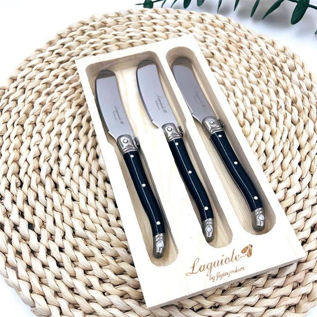 3-teiliges Laguiole Käsemesser-Set von Flyingcolors in Multicolour mit Edelstahlklingen und rutschfestem Griff, Länge: 15,9 cm - Bild 1
