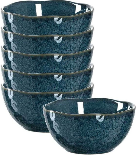 Leonardo Matera Dessertschalen aus Keramik, 6er Set, Blau, Durchmesser: 12,0 cm - Bild 1