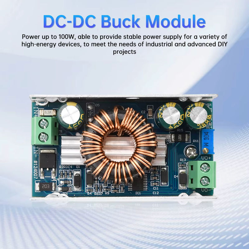 Aideepen DC-DC-Abwärtswandler 100 W 6 A Abwärtsspannungsreglermodul in Gold, Eingangsspannung 10–90 V, Ausgang 1,5–60 V - Bild 2