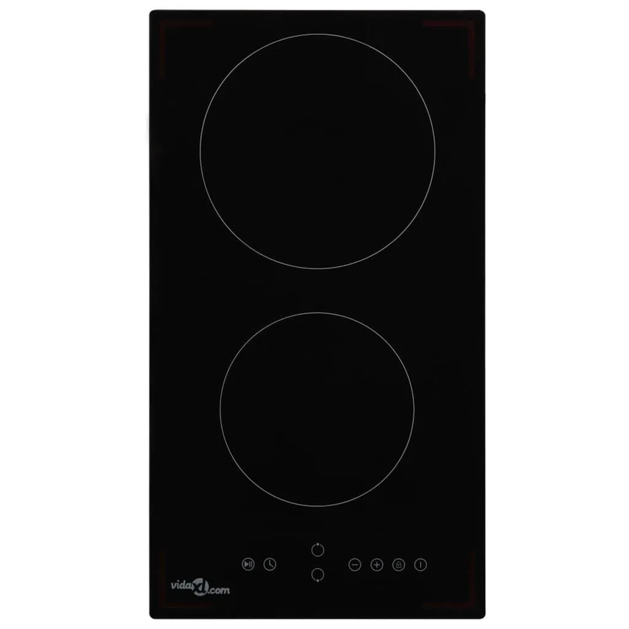 vidaXL Glaskeramik-Kochfeld in Schwarz mit 2 Platten, Touch Control, Einbaukochfeld mit Timer und Kindersicherung - Bild 2