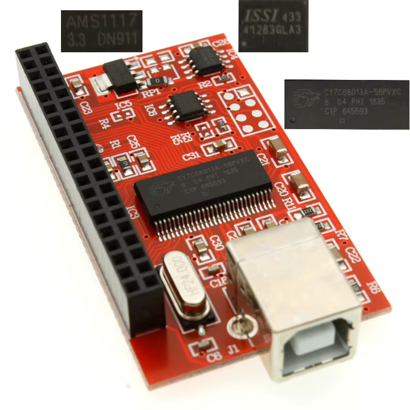 ITCARDIAG UPA USB Pro V2.0 Programmierer für ECU Chip Tuning mit 350MB Script, EEPROM Adapter und NEC Funktionen, Farbe: Rot - Bild 4