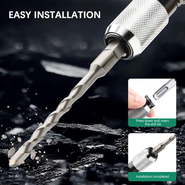 Stookits Bohrhammer-Adapter Set mit Schlagbohrer-Bits in Silber zur Konvertierung von Elektro-Bohrschraubern und Elektro-Hammern - Bild 1