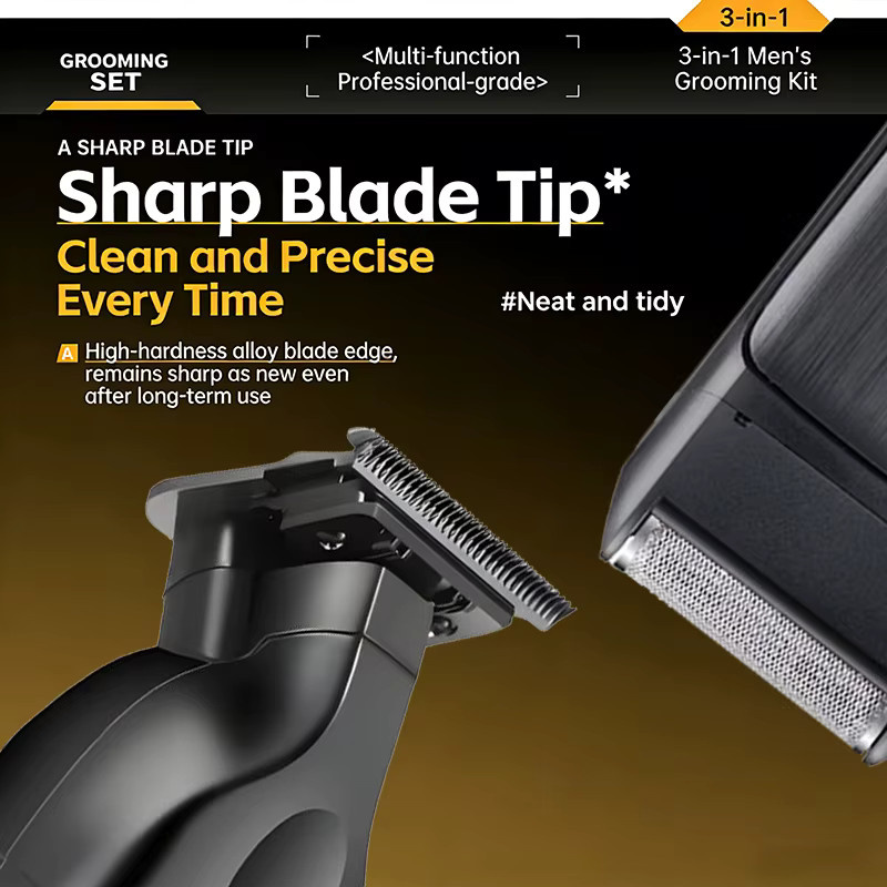 Kemei Haarschneidemaschine Elektrischer Trimmer, Herren, Schwarz - Bild 3