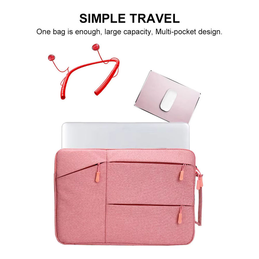 Wasserdichte Laptoptasche von KAFNHCKA in Grau für Apple MacBook Air Pro und Lenovo Notebook von 12 bis 16 Zoll - Bild 2