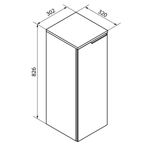 Fackelmann Midischrank B.brillant in Asteiche mit Glas Anthrazit, Wandmontage mit LED-Beleuchtung und Spiegeltür, B/T/H: 30,2 x 32,0 x 82,6 cm - Bild 4
