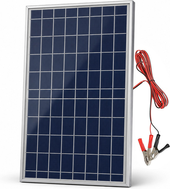 ZRGAE Tragbares 12V Solarpanel-Set mit USB-C Anschluss, Polykristallines Solargenerator-System in Blau - Bild 1