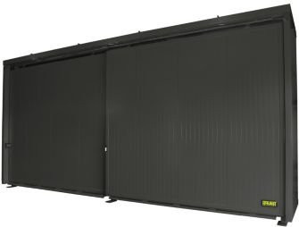 Isolierter Regalcontainer BAUER CEH 75-2 aus Stahl mit Schiebetor in Grau, B/T/H: 780,0 x 155,0 x 349,0 cm - Bild 1
