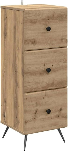 vidaXL Schubladenschrank Artisan-Eiche in Braun, Modernes Design aus Holzwerkstoff, B/T/H: 33 x 34,5 x 90 cm - Bild 1