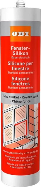 OBI Fenster-Silikon wasserfest in Eiche Dunkel Braun, 310 ml - Bild 1