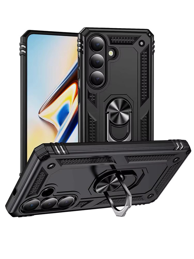 Stoßfeste Schutzhülle für Samsung Galaxy S26 S25 S24 S23 S22 Ultra Plus S25edge S24FE S23FE Handyhülle Rückseite in Schwarz und Silber - Bild 7