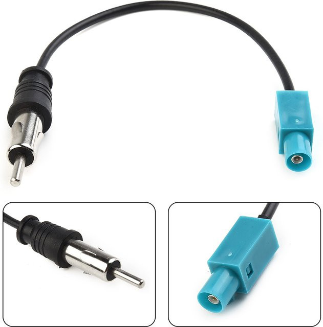 Universelles Auto-Antennenadapterkabel von QXNY mit Fakra-Z-Stecker auf DIN-Stecker für FM/AM-Radio, Länge: 15 cm - Bild 1
